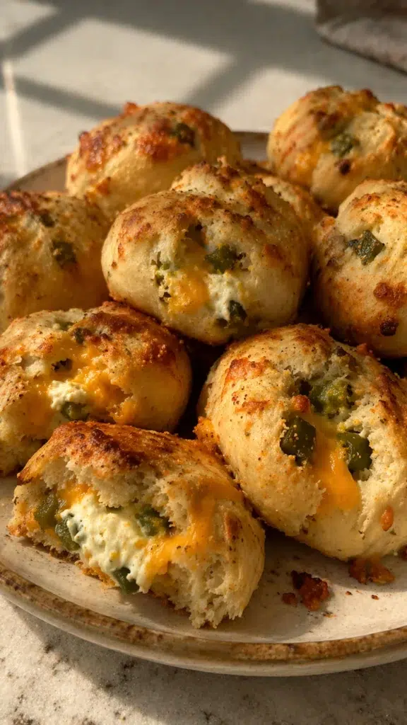 Cheddar Jalapeno Stuffed Bagel Bites