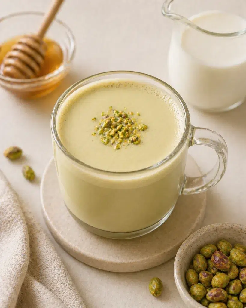 Salted Honey Pistachio Latte