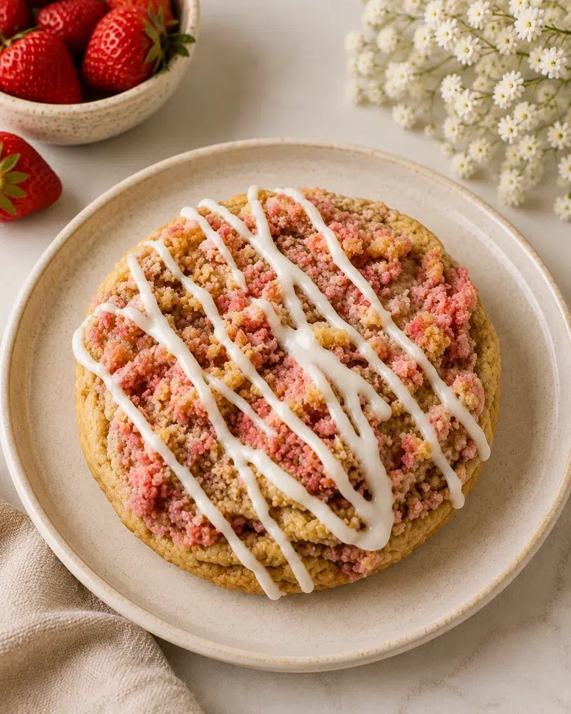 Strawberry Shortcake Crumble Cookie